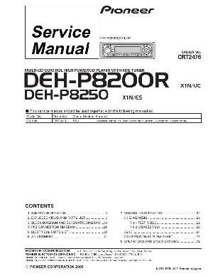 Сервисная инструкция Pioneer DEH-P8200R, DEH-P8250 ― Manual-Shop.ru