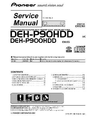 Сервисная инструкция Pioneer DEH-P90HDD, DEH-P900HDD ― Manual-Shop.ru