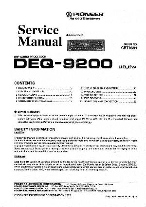 Сервисная инструкция Pioneer DEQ-9200 ― Manual-Shop.ru