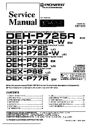 Сервисная инструкция Pioneer DEX-P77, 78, DEH-P625, 723, 725 ― Manual-Shop.ru