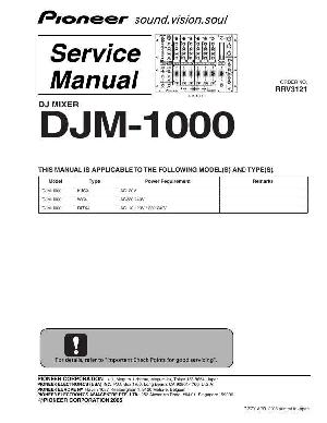 Сервисная инструкция Pioneer DJM-1000 ― Manual-Shop.ru