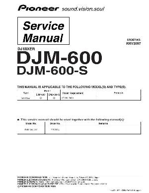 Сервисная инструкция Pioneer DJM-600-S ― Manual-Shop.ru