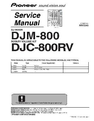 Сервисная инструкция Pioneer DJM-800 ― Manual-Shop.ru