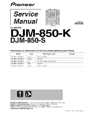 Сервисная инструкция Pioneer DJM-850 ― Manual-Shop.ru