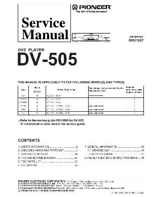 Сервисная инструкция Pioneer DV-505 ― Manual-Shop.ru