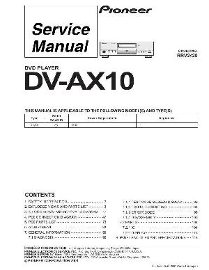 Сервисная инструкция Pioneer DV-AX10 ― Manual-Shop.ru