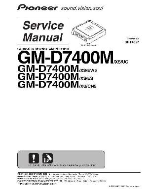 Сервисная инструкция Pioneer GM-D7400F ― Manual-Shop.ru