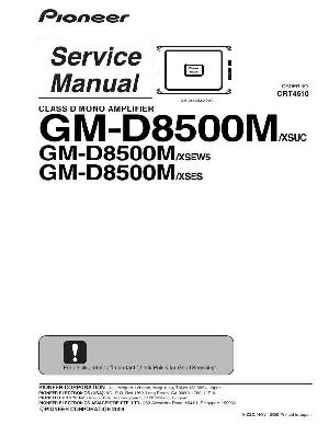 Service manual Pioneer GM-D8500M ― Manual-Shop.ru
