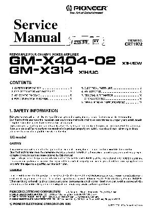 Сервисная инструкция Pioneer GM-X314, 404 ― Manual-Shop.ru