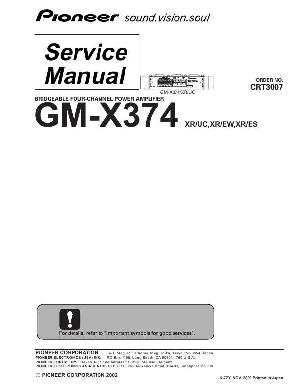 Service manual Pioneer GM-X374 ― Manual-Shop.ru