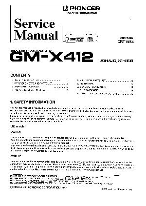 Service manual Pioneer GM-X412 ― Manual-Shop.ru