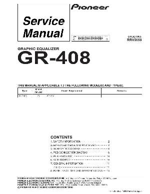 Сервисная инструкция Pioneer GR-408 ― Manual-Shop.ru
