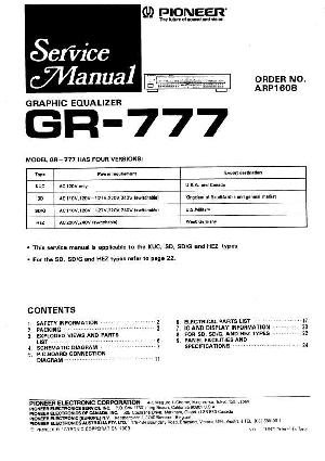 Сервисная инструкция Pioneer GR-777 ― Manual-Shop.ru
