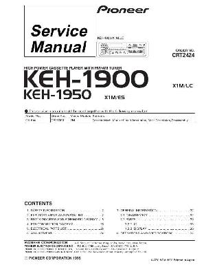 Сервисная инструкция Pioneer KEH-1900, KEH-1950 ― Manual-Shop.ru