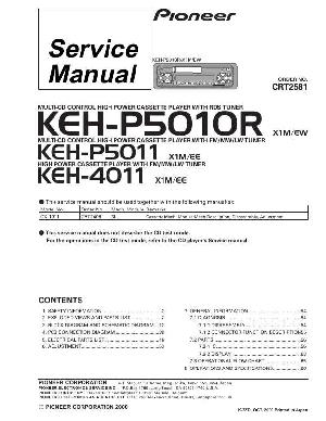 Сервисная инструкция Pioneer KEH-4011, KEH-P5010R, KEH-P5011 ― Manual-Shop.ru