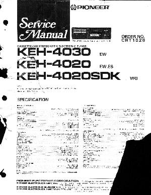 Service manual Pioneer KEH-4020, KEH-4020SDK, KEH-4030 ― Manual-Shop.ru