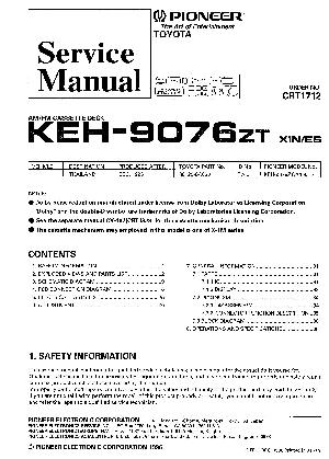 Сервисная инструкция Pioneer KEH-9076 ― Manual-Shop.ru