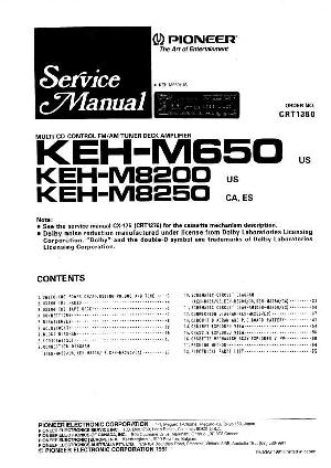 Сервисная инструкция Pioneer KEH-M650, KEH-M8200, KEH-M8250 ― Manual-Shop.ru