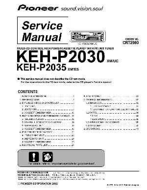 Сервисная инструкция Pioneer KEH-P2030, KEH-P2035 ― Manual-Shop.ru