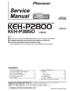 Сервисная инструкция Pioneer KEH-P2800, KEH-P3850 ― Manual-Shop.ru