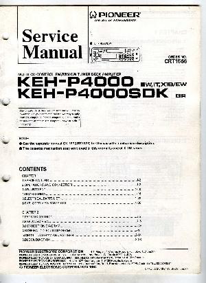 Сервисная инструкция Pioneer KEH-P4000 ― Manual-Shop.ru