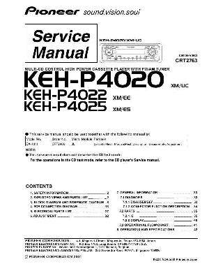 Service manual Pioneer KEH-P4020, KEH-P4022, KEH-P4025 ― Manual-Shop.ru