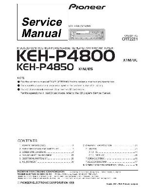 Service manual Pioneer KEH-P4800, KEH-P4850 ― Manual-Shop.ru