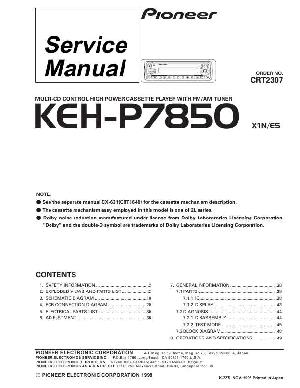 Service manual Pioneer KEH-P7850 ― Manual-Shop.ru