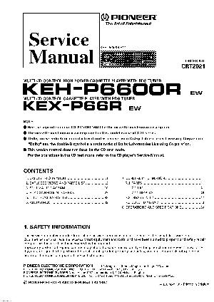 Service manual Pioneer KEX-P66R, KEH-P6600R ― Manual-Shop.ru