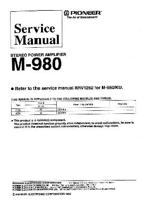 Service manual Pioneer M-980 ― Manual-Shop.ru