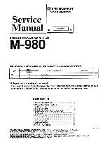 Service manual Pioneer M-980