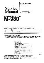 Сервисная инструкция Pioneer M-980