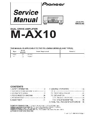 Service manual Pioneer M-AX10 ― Manual-Shop.ru
