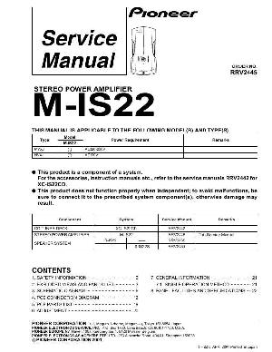 Service manual Pioneer M-IS22 ― Manual-Shop.ru