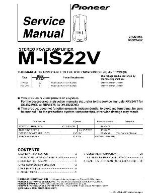Service manual Pioneer M-IS22V ― Manual-Shop.ru