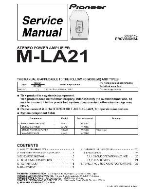 Service manual Pioneer M-LA21 ― Manual-Shop.ru