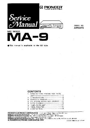 Service manual Pioneer MA-9 ― Manual-Shop.ru