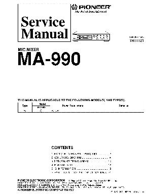Service manual Pioneer MA-990 ― Manual-Shop.ru