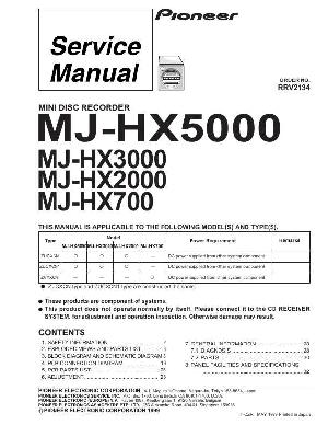 Сервисная инструкция Pioneer MJ-HX700, MJ-HX2000, MJ-HX3000, MJ-HX5000 ― Manual-Shop.ru