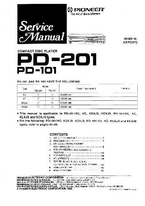 Сервисная инструкция Pioneer PD-101, PD-201 ― Manual-Shop.ru