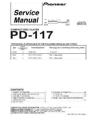 Service manual Pioneer PD-117 ― Manual-Shop.ru