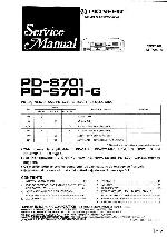 Сервисная инструкция Pioneer PD-32, PD-S701