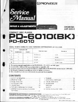Service manual Pioneer PD-6010 ― Manual-Shop.ru