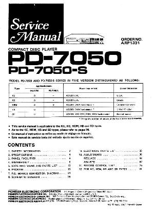 Сервисная инструкция Pioneer PD-7050 ― Manual-Shop.ru