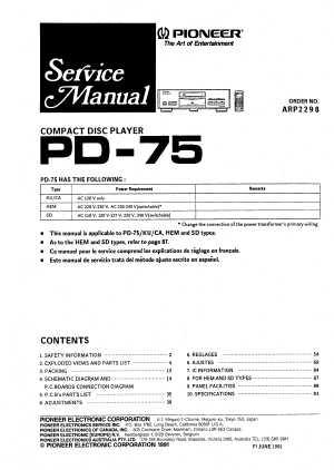 Сервисная инструкция Pioneer PD-75 ― Manual-Shop.ru