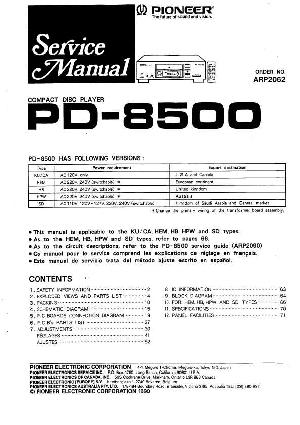 Сервисная инструкция Pioneer PD-8500 ― Manual-Shop.ru