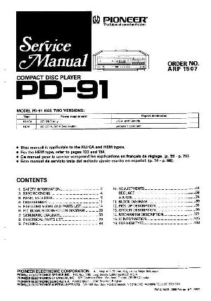 Service manual Pioneer PD-91 ― Manual-Shop.ru
