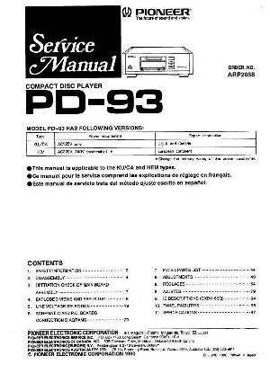 Сервисная инструкция Pioneer PD-93 ― Manual-Shop.ru