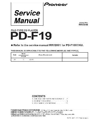 Сервисная инструкция Pioneer PD-F19 ― Manual-Shop.ru