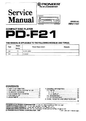 Service manual Pioneer PD-F21 ― Manual-Shop.ru